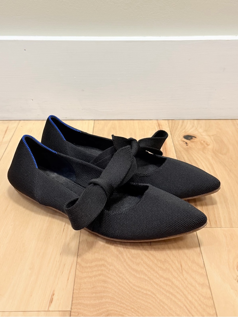 Rothy’s Women’s Black The Point Mary Jane Bow Tie Flat